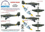 Calcas para bombardero en picado Ju-87 G Stuka en escala 1:32 de Hasegawa, del fabricante Montex con referencia K32180