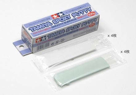 Masilla epoxy de terminación suave para modelado de Tamiya, paquete grande con 4 laminas de cada. Referencia 87145