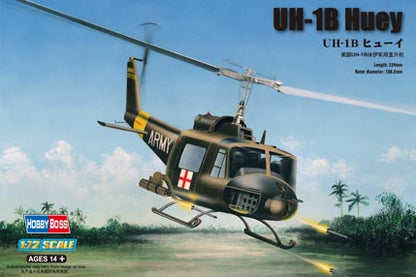 Portada de la maqueta del helicóptero UH-1B Huey en escala 1:72 de Hobby Boss referencia 87228