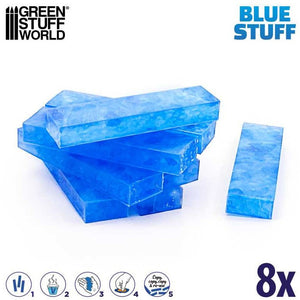 GREEN STUFF WORLD Blue Stuff Reutilizable 8 Barras