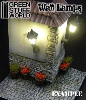 GREEN STUFF WORLD Farolas Clasicas de PARED con Luces LED (10 unidades)
