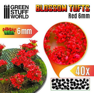 GREEN STUFF WORLD Matas Arbustos Autoadhesivas 6mm - Flores Rojas