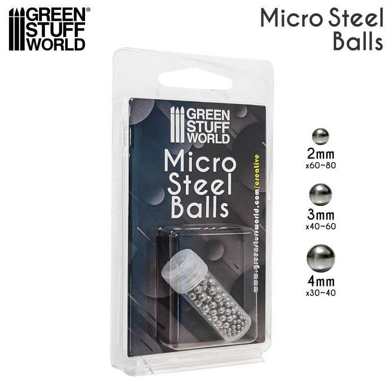 GREEN STUFF WORLD Micro Bolas de Acero (2-4mm)
