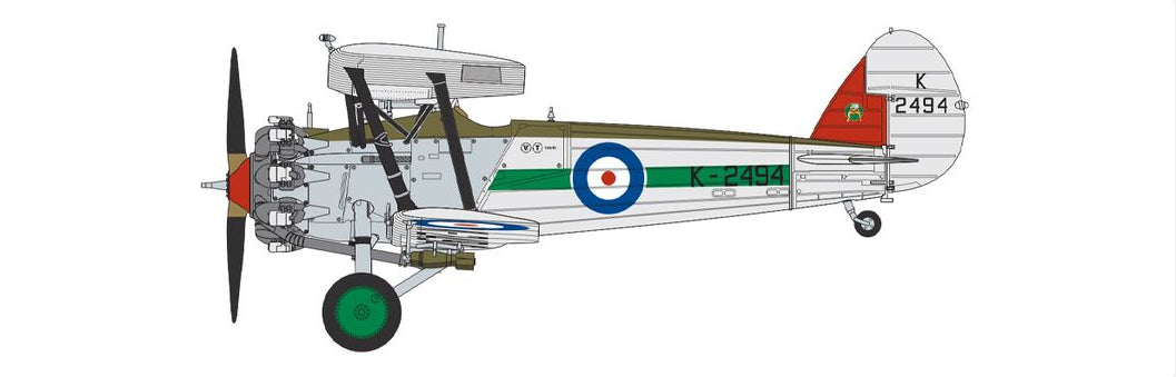 Decoración 2 del caza biplano británico Bristol Bulldog Mk.IIA en escala 1:48 de Airfix eferencia A05145