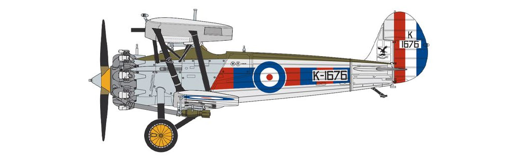 Decoración 3 del caza biplano británico Bristol Bulldog Mk.IIA en escala 1:48 de Airfix eferencia A05145