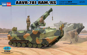 Caja de la maqueta del vehículo anfibio de recuperación AAVR 7A1 en escala 1:35 de Hobbyboss referencia 82417