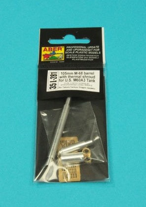 ABER (1/35) 105 mm M-68 barrel with thermal shroud for M60A3 Tank