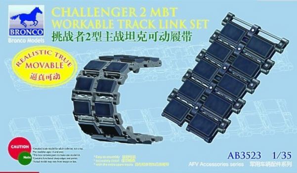 BRONCO (1/35) Challenger 2 MBT Workable Track Link Set