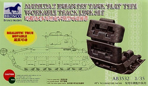 BRONCO (1/35) Matilda 2 Infantry Tank "Flat" Type workable track link