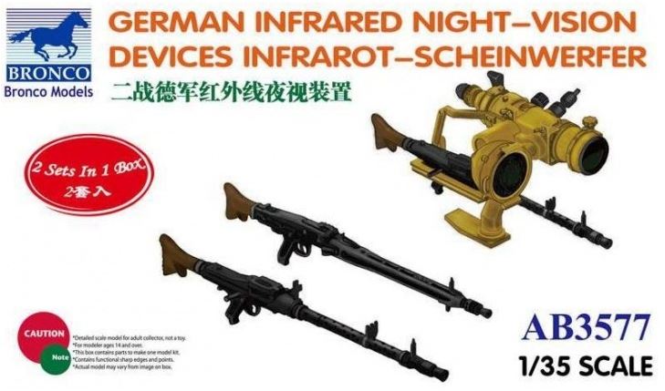 BRONCO (1/35) German Infrared Night-Vision Devices Infrarot-Scheinwerfer