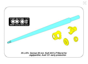ABER (1/35) 88 mm Pak 43/3 L/71 Barrel for German Tank Destroyer Jagdpanther Ausf.G1 early