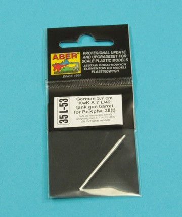 ABER (1/35) German 3,7cm KwK A 7 L/42 tank gun barrel for Pz.Kpfw. 38(t) (for Tristar/HobbyBoss)