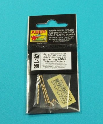 ABER (1/35) Set of 2 barrels for US cal .50 aircraft heavy machine gun Browning ANM2 with flash hiders