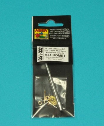 ABER (1/35) 76,2 mm Ordinance Q.F. 3-in. 17 PDR. Mk. II barrel with muzzle brake for A34 COMET
