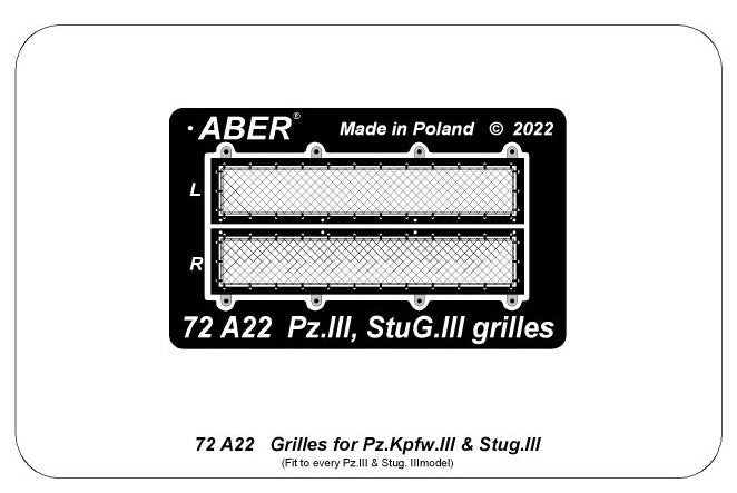 ABER (1/72) Grilles for Pz.Kpfw.III & StuG.III