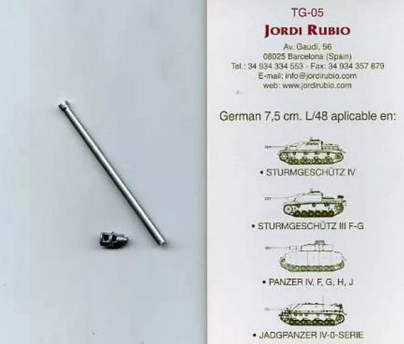 ABER (1/35) German Gun Barrel 7,5 cm KwK L/48 Panzer IV, Stug. III F-G