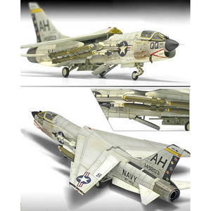 Foto de la maqueta del caza F-8E Crusader en escala 1:72 de Academy referencia 12295
