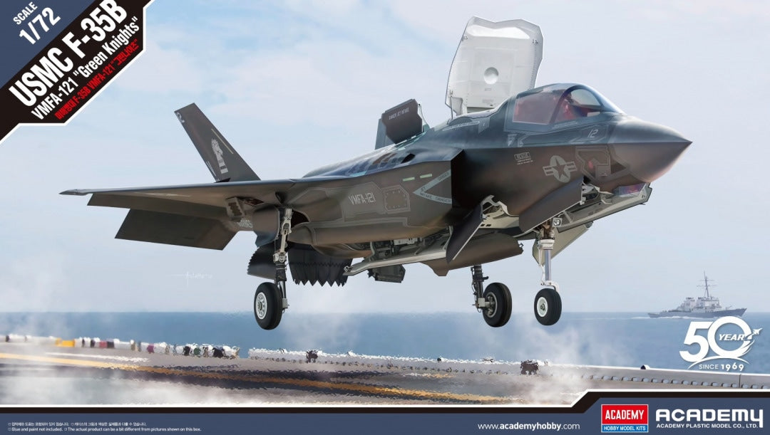 Portada de la caja de la maqueta del caza F-35B en escala 1:72 de Academy referencia 12569