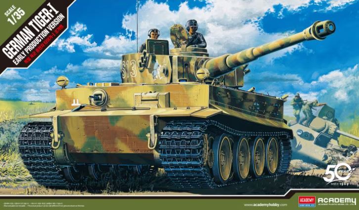 ACADEMY (1/35) TIGER-I WWII TANK "EARLY-EXTERIOR MODEL"