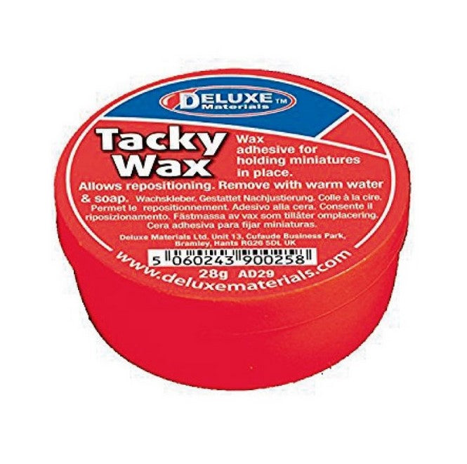 DELUXE MATERIALS Tacky Wax - Wax adhesive holding miniatures & figures (28gr)