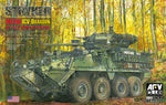 Portada de la caja de la maqueta del vehículo blindado M1296 Stryker en escala 1:35 de AFV Club referencia 35391