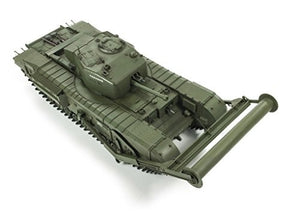 Foto superior de la maqueta del tanque Churchill Mk.IV TLCen escala 1:35 de AFV Club referencia 35285