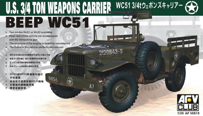 AFV CLUB (1/35) U.S. ¾ ton Weapons Carrier WC51 Beep