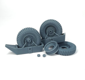 PIMP MY MINIATURES (1/35) Sd.Kfz 251 front wheels with snow shoes + spare&rim