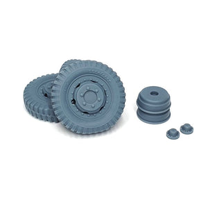 PIMP MY MINIATURES (1/35) M2/M3/M16 Halftrack front wheels set with spare (weighted) type 1