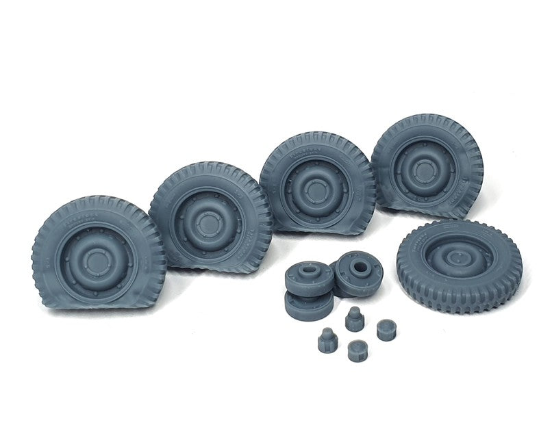 PIMP MY MINIATURES (1/35) US Jeep Willys road wheels flat tires set (4 pcs)