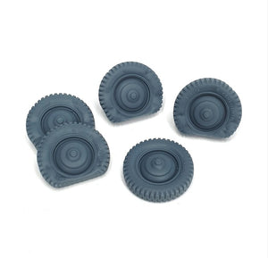 PIMP MY MINIATURES (1/35) VW Kubelwagen road wheels flat tires with caps type 1