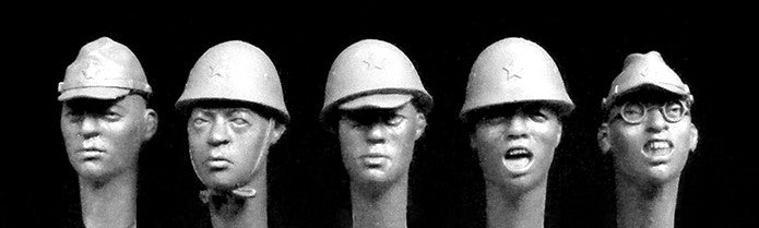 HORNET (1/35) 5 Japanese Heads WWII (HAH01)