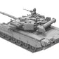 Foto trasera de la maqueta del tanque ruso T-80 en su versión M2 en escala 1:35 de Amusing referencia 35A068