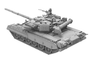 Foto trasera de la maqueta del tanque ruso T-80 en su versión M2 en escala 1:35 de Amusing referencia 35A068