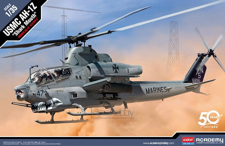 Helicoptero AH-1Z Shark Mouth de Academy a escala 1:35 12127