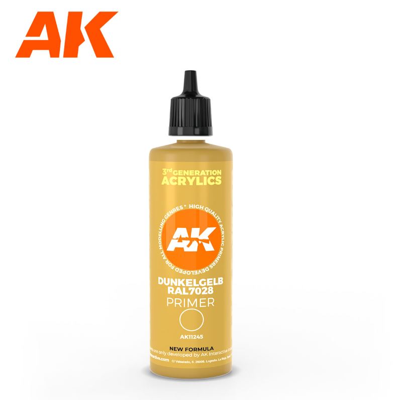 AK INTERACTIVE Imprimación Dunkelgelb RAL 7028 Amarillo Oscuro (100ml)