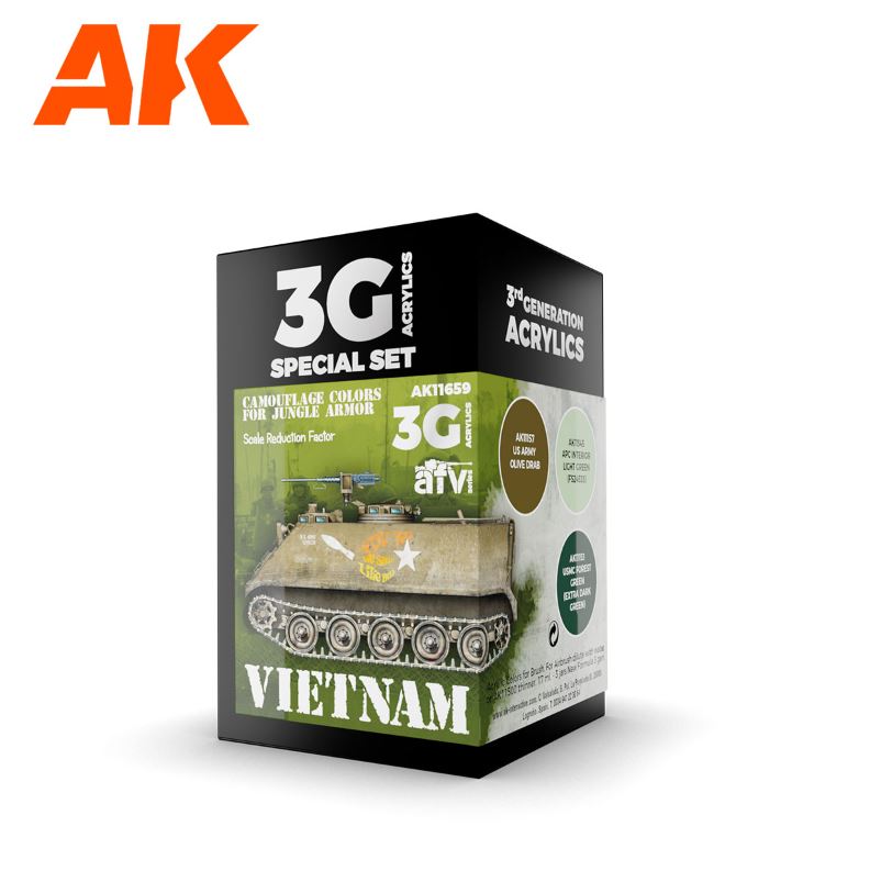 AK INTERACTIVE Colores de Camuflaje de Jungla para Vietnam