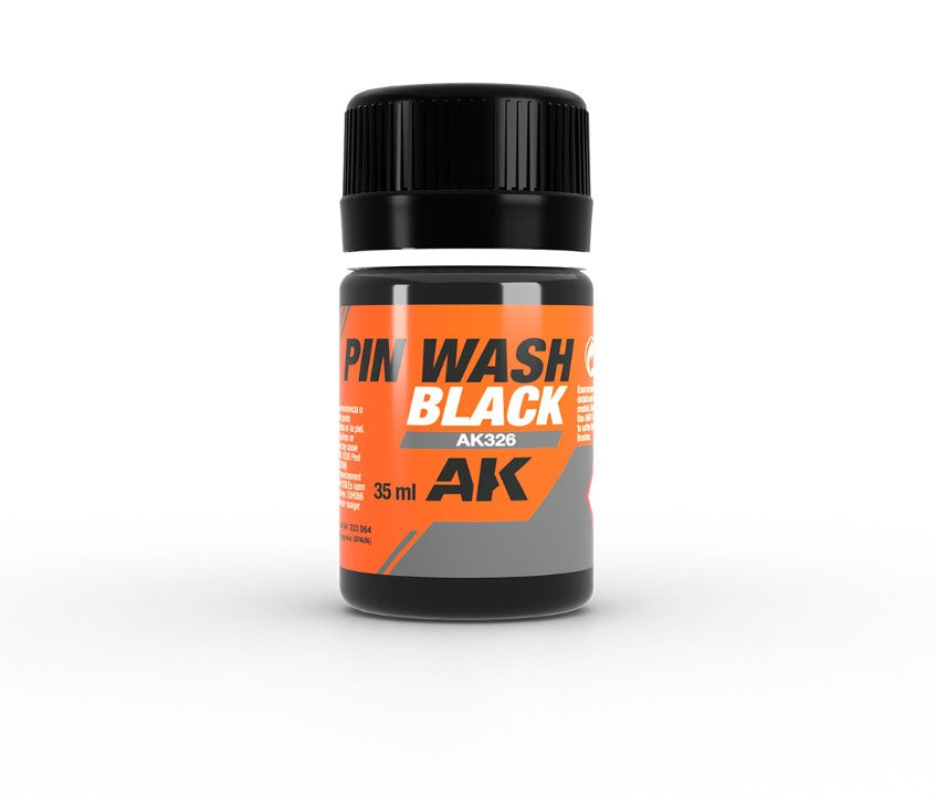 AK INTERACTIVE Black Pin Wash (Lavados)