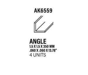 AK INTERACTIVE Angle 1.50 x 1.50 x 350mm – STYRENE ANGLE – (4 units)