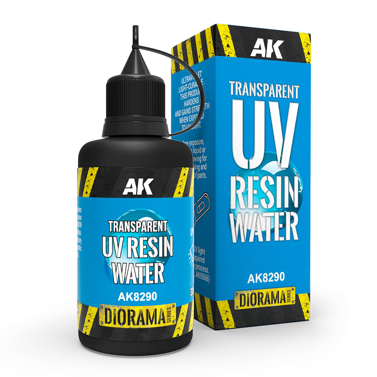 Bote de 30ml de resina transparente ultravioleta de AK referencia 8290
