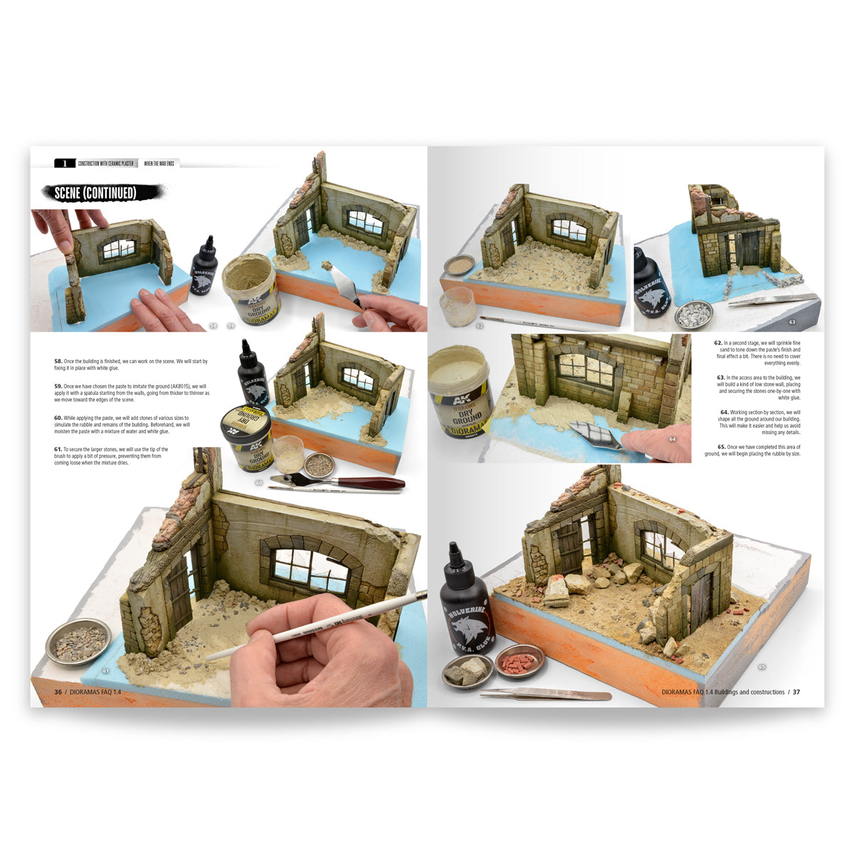 Foto de las página 36 del libro de Rubén González F.A.Q Dioramas 1.4 de AK referencia 8501