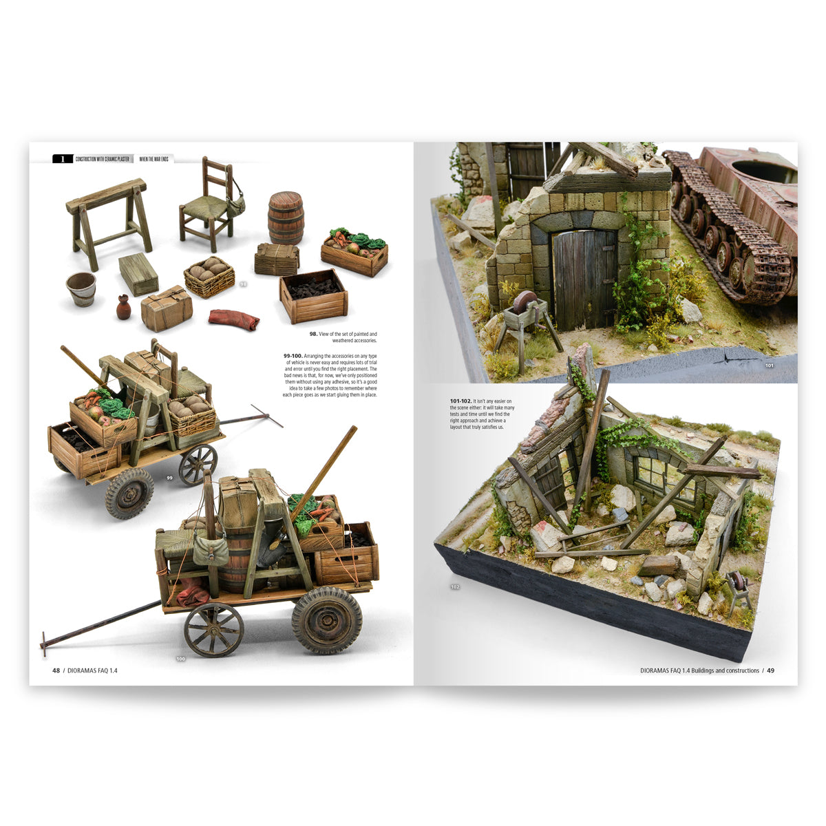 Foto de las página 48 del libro de Rubén González F.A.Q Dioramas 1.4 de AK referencia 8501
