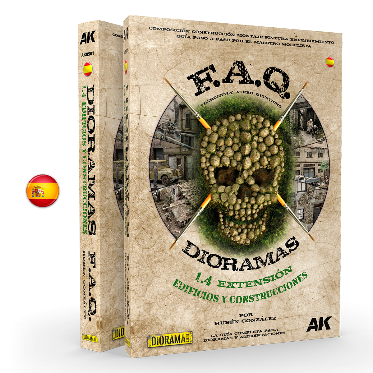 Portada del libro de Rubén González F.A.Q Dioramas 1.4 de AK referencia 8501