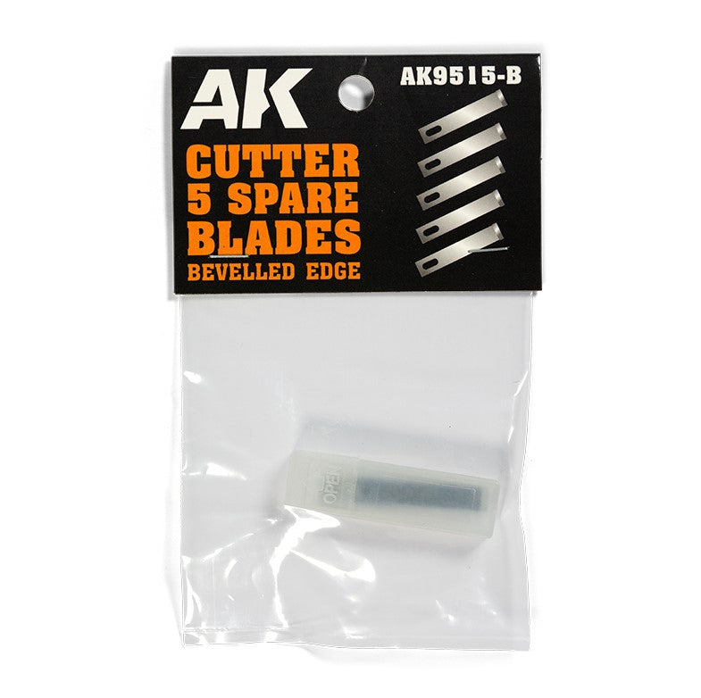 AK INTERACTIVE Filo Biselado (5 cuchillas de repuesto) para AK Hobby Knife