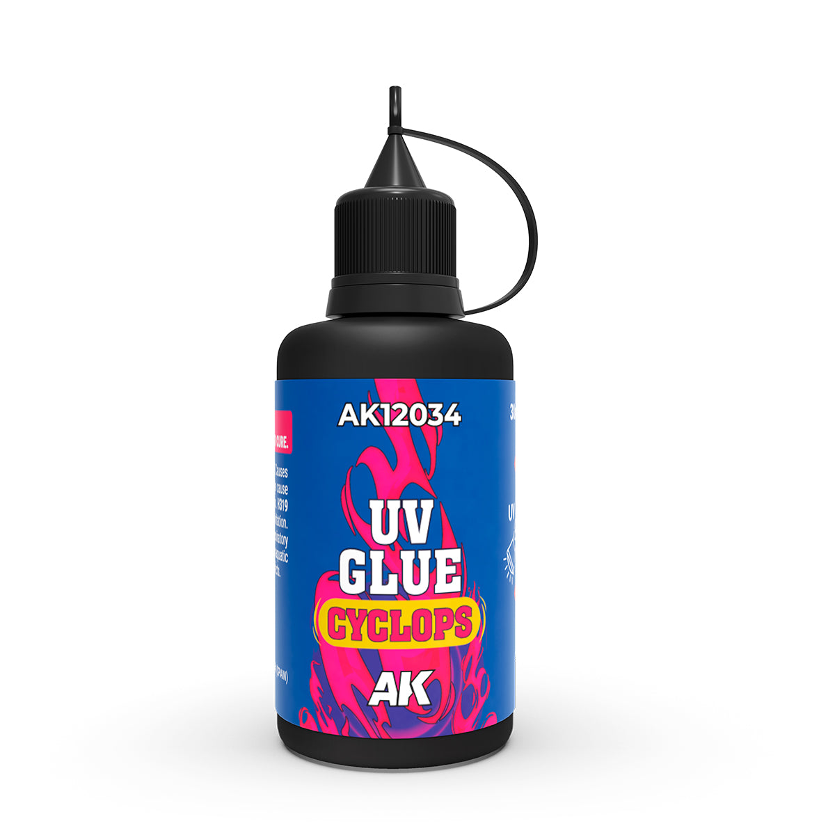 Adhesivo curable con luz ultravioleta en bote de 30ml de AK referencia AK12034
