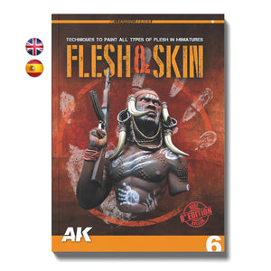 Libro de aprendizaje de técnicas para pintar piel y carne en miniaturas de AK referencia 242