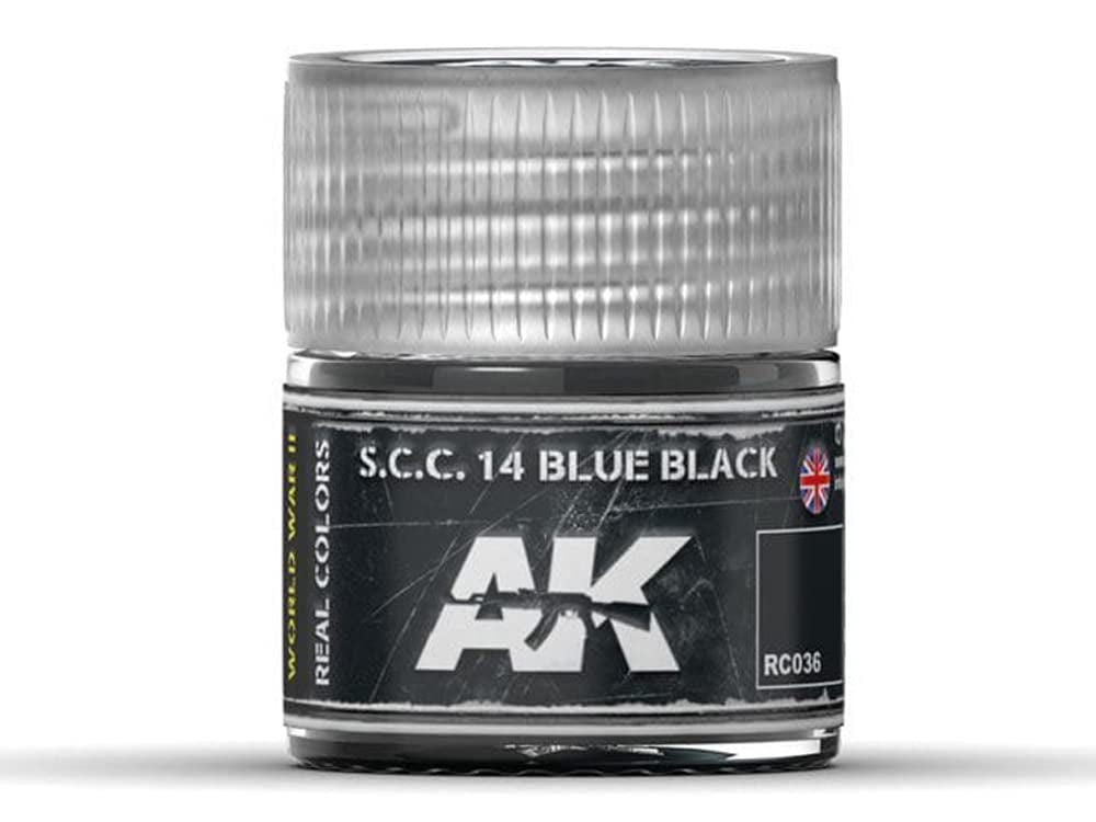 Bote de pintura color SCC Blue Black de 10ml de AK serie Real Color 036 