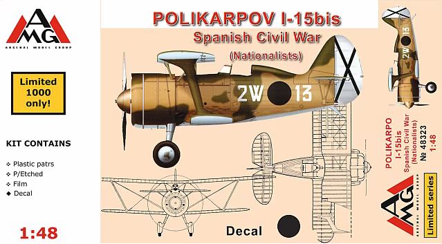 AMG (1/48) Polikarpov I-15 bis Spanish Civil War (Nationalists)