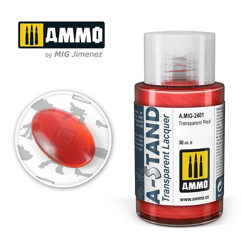 AMMO A-STAND Laca Rojo Transparente