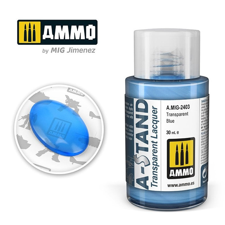 AMMO A-STAND Laca Azul Transparente